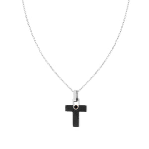 Collana uomo in acciaio croce-2b Gioielli