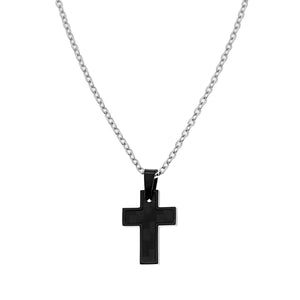 Collana uomo in acciaio croce-2b Gioielli