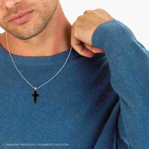 Collana uomo in acciaio croce-2b Gioielli