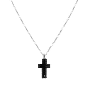 Collana uomo in acciaio croce-2b Gioielli