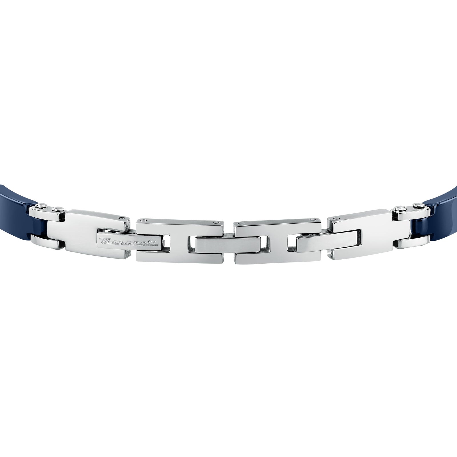 Bracciale Maserati Ceramic JM426ATZ99 acciaio e ceramica blu-2b Gioielli