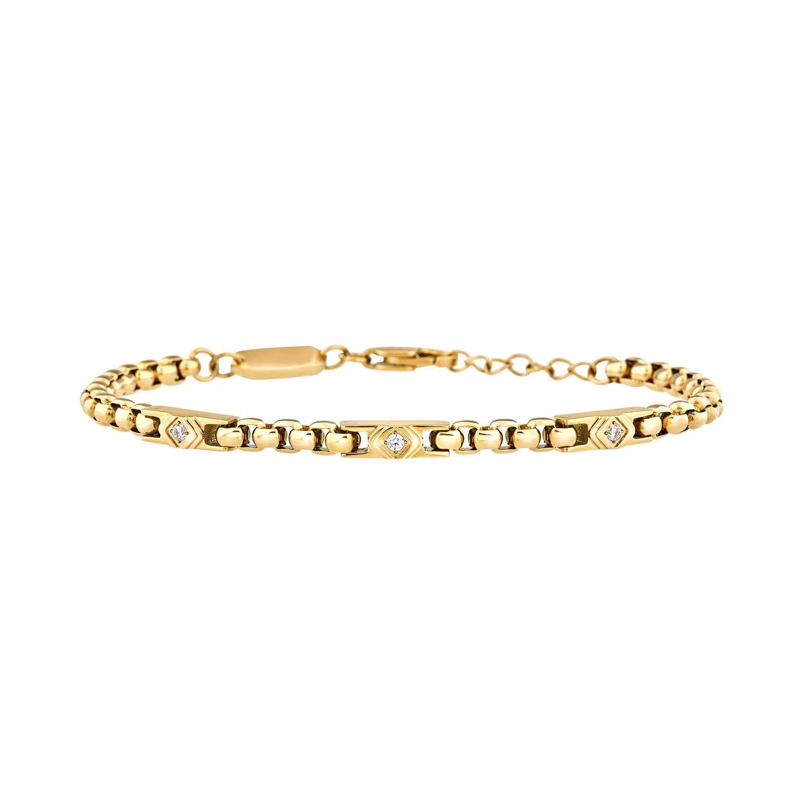 Bracciale Breil Eterna TJ4168 uomo dorato con zirconia-2b Gioielli