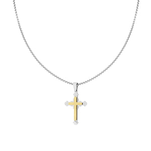 Collana uomo in acciaio croce-2b Gioielli