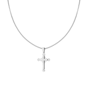 Collana uomo in acciaio croce-2b Gioielli