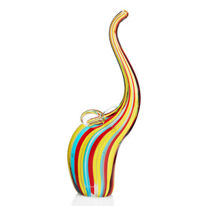 Scultura Ottaviani Elefantino Rainbow in cristallo-2b Gioielli
