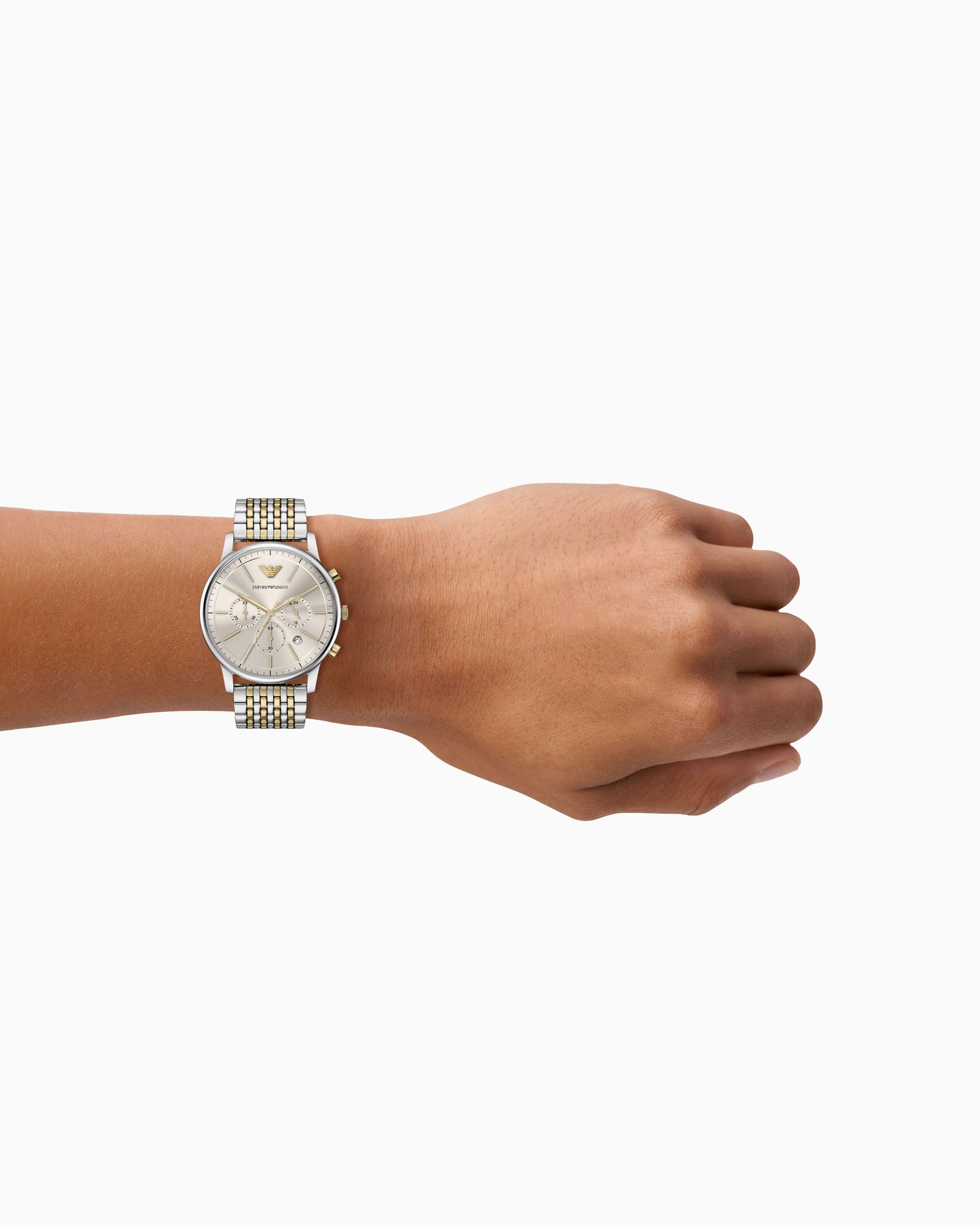 Cronografo Emporio Armani AR11773 uomo 42 mm bicolore-2b Gioielli