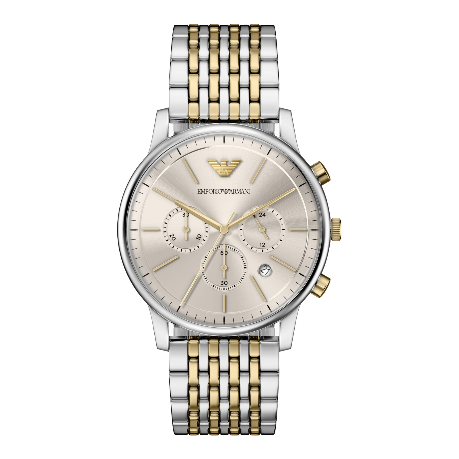 Cronografo Emporio Armani AR11773 uomo 42 mm bicolore-2b Gioielli