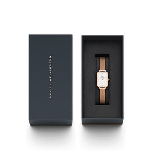 Orologio DW Quadro Lumine Pressed Melrose DW00100527 donna 20x26 mm-2b Gioielli