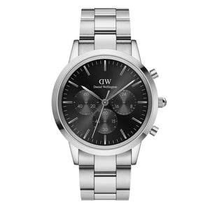 Orologio DW Iconic Link Onyx DW00100645 cronografo uomo 42 mm-2b Gioielli