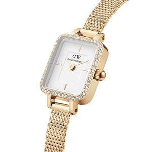Orologio DW Quadro Mini Lumine Gold DW00100730 donna 15x18 mm-2b Gioielli