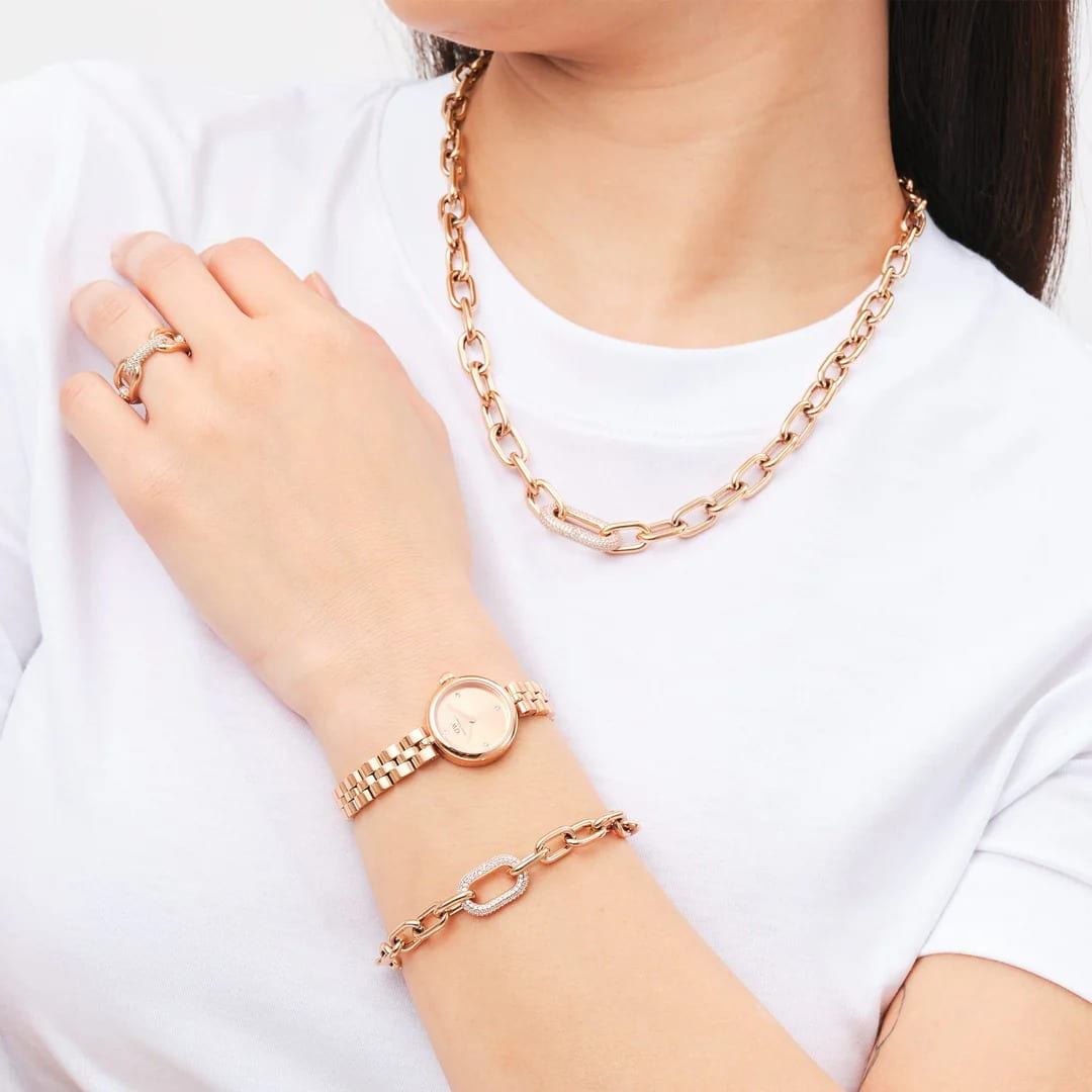 Collana DW Crystal Rose Gold DW00400571 donna-2b Gioielli