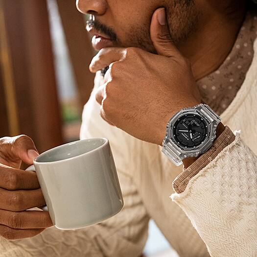 Orologio Casio G-Shock GA-2100SKE-7AER Skeleton Series-2b Gioielli