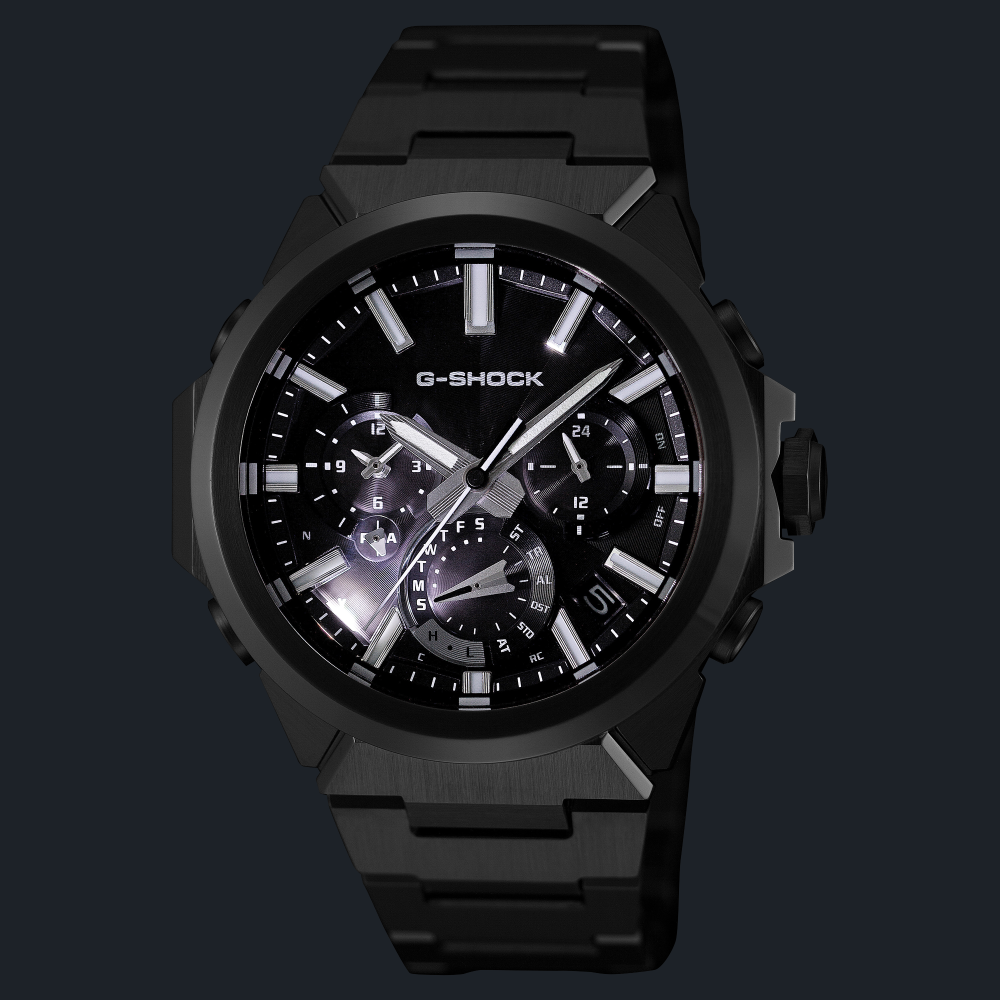 Casio G-SHOCK GST-W1000D-1AER, dettaglio illuminazione LED Super Illuminator