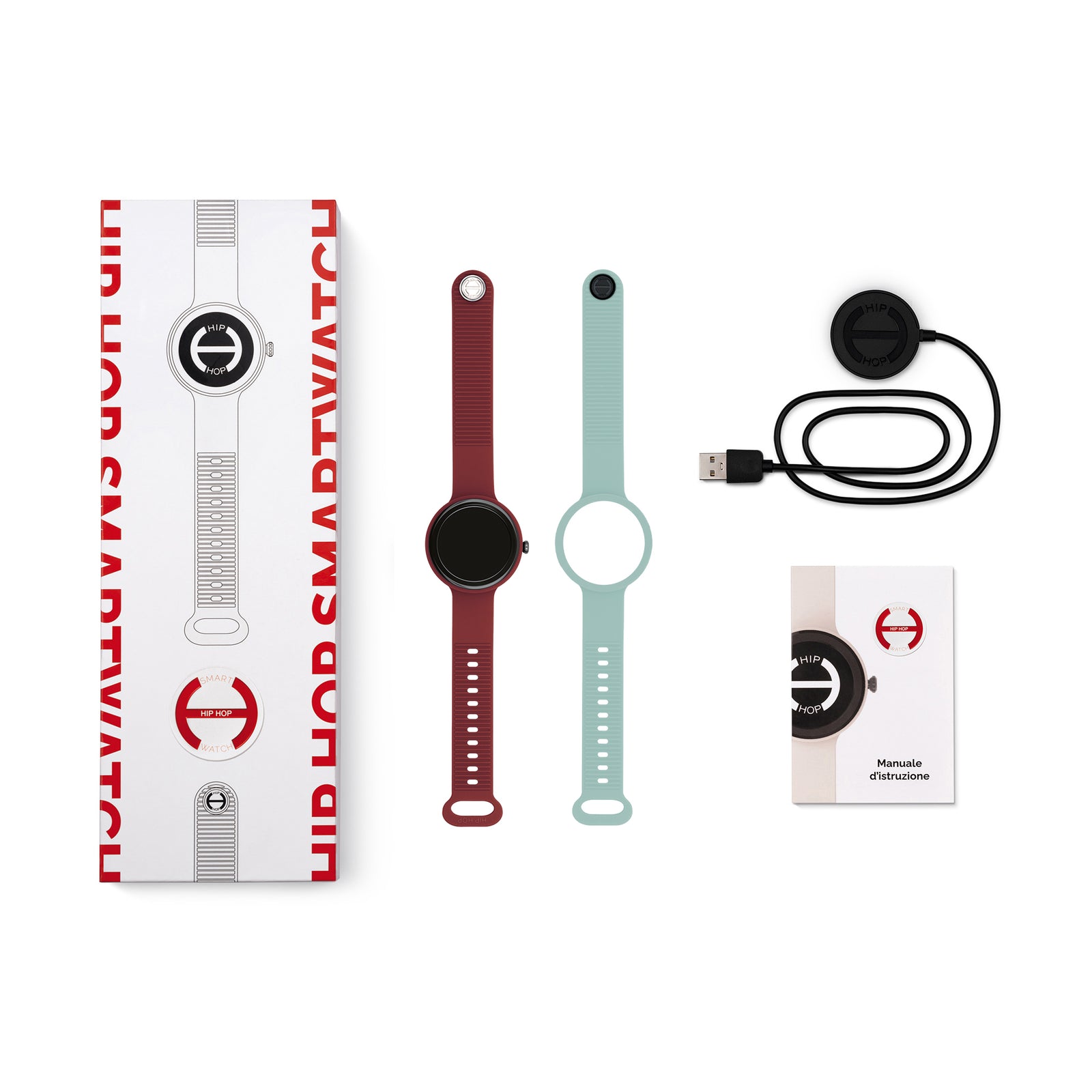 Smartwatch Hip Hop Hero.Next HWU1316 41 mm bordeaux/azzurro-2b Gioielli