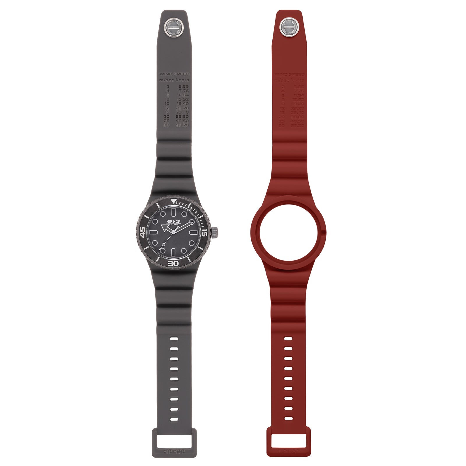 Orologio Hip Hop Master HWU1334 uomo 41 mm grigio/bordeaux-2b Gioielli