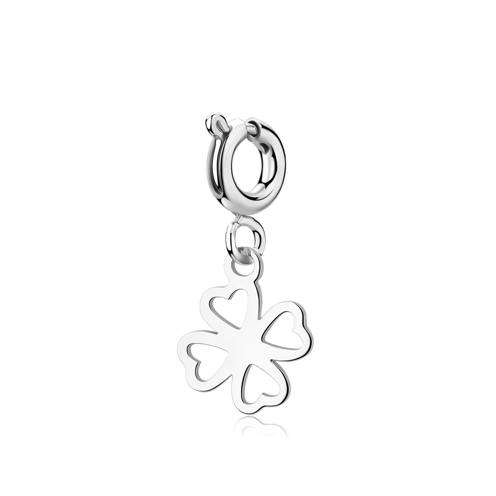 S'Agapõ JOY SJYQ01 charm quadrifoglio in acciaio