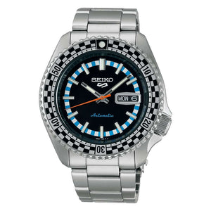 Orologio Seiko 5 Sport SRPK67K1 Black & White Checker Flag automatico uomo 42 mm-2b Gioielli