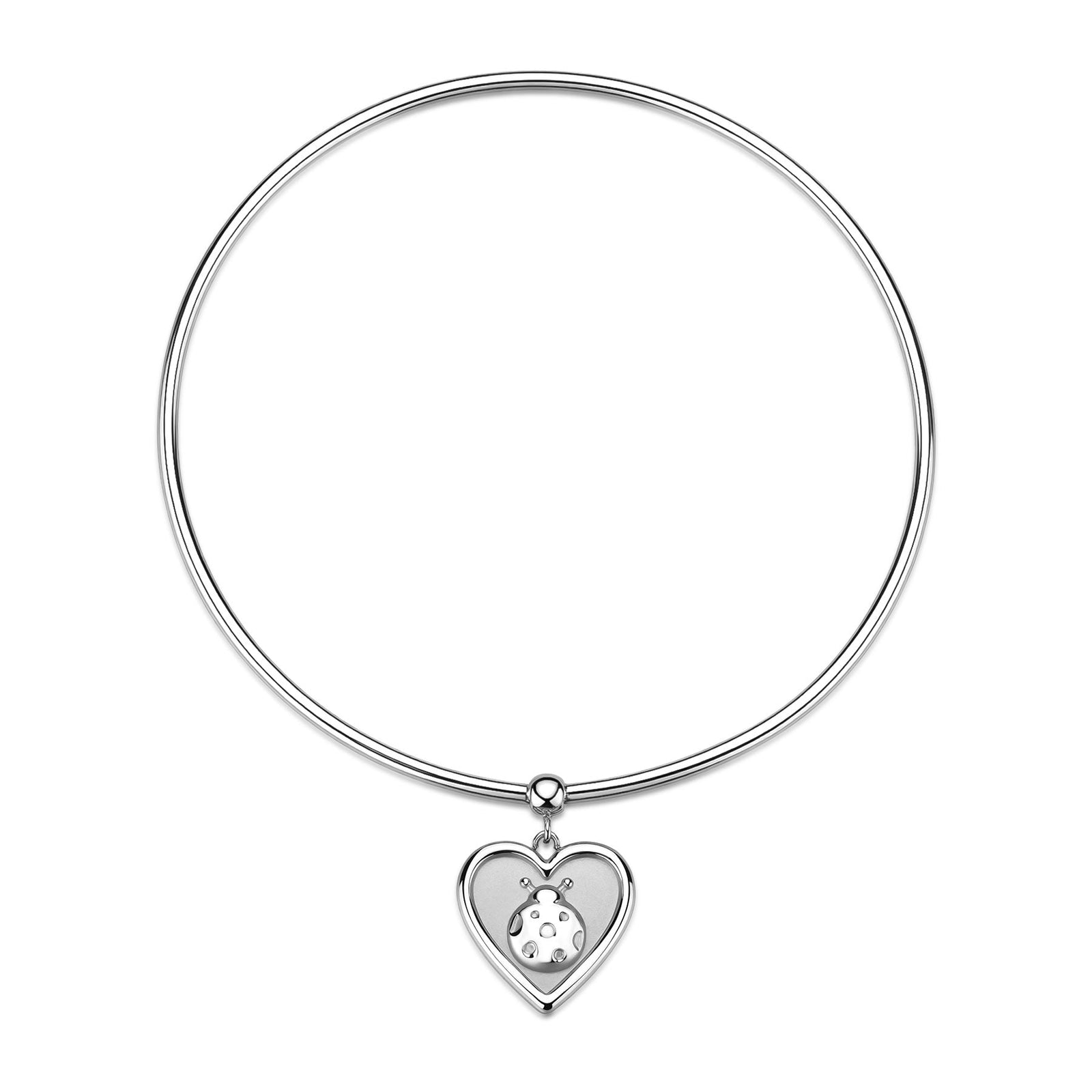 Bracciale rigido S'Agapõ DUH DUH SUH24 – Cuore e coccinella-2b Gioielli