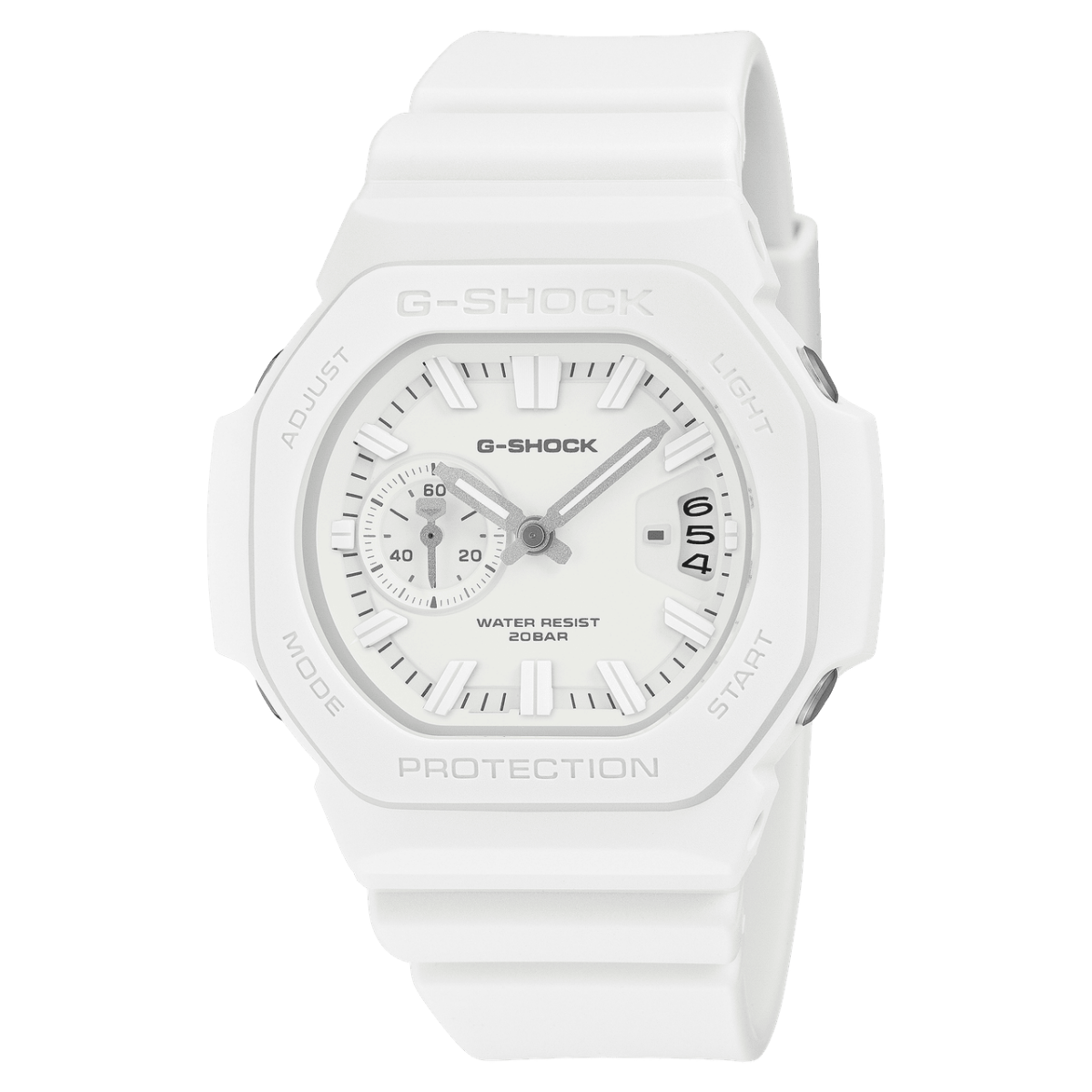 Casio G-SHOCK GAC-2500-7AER bianco, cassa analogica 2500, foto ufficiale Casio