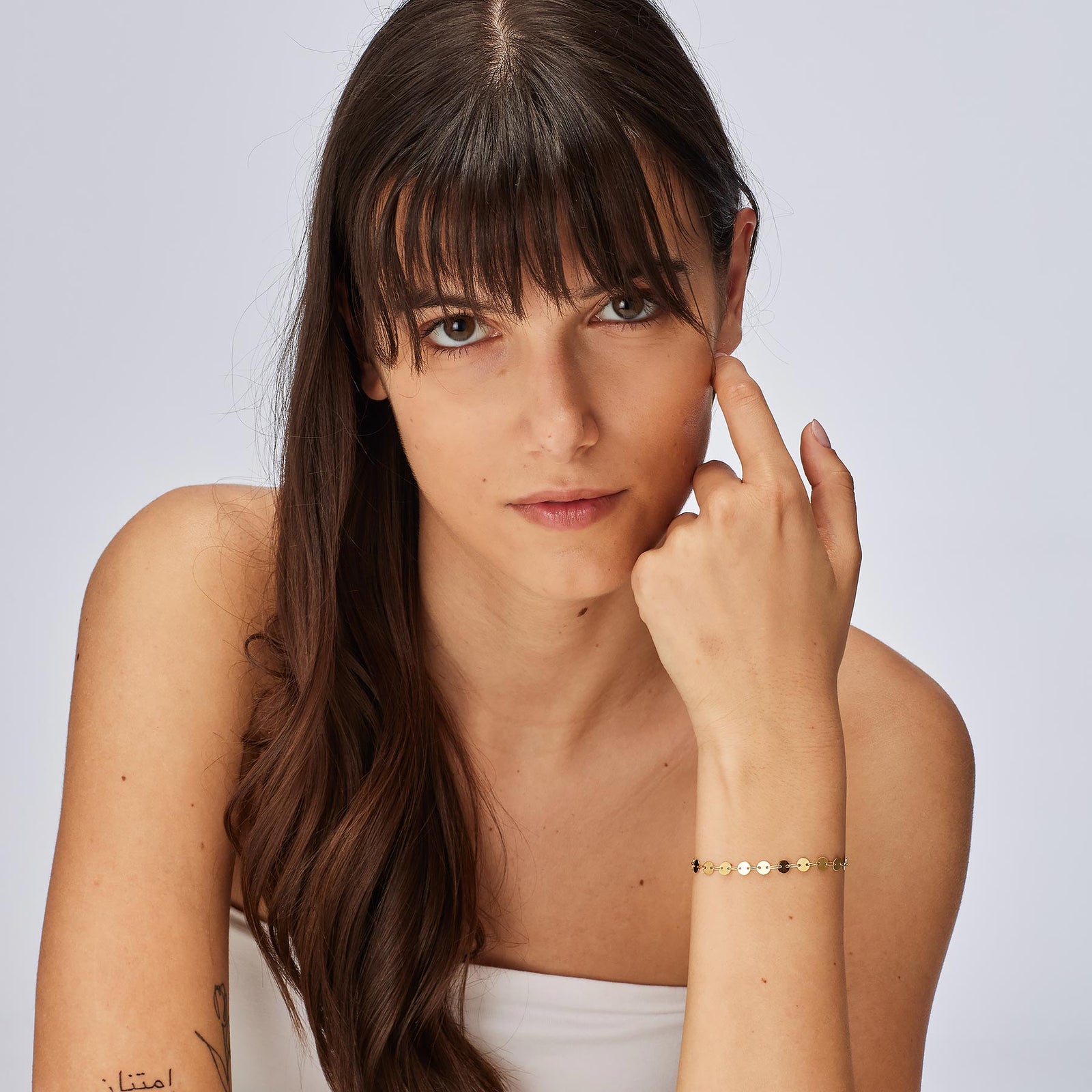 Bracciale S’Agapõ Chunky SHK101 dorato a dischetti – foto 2