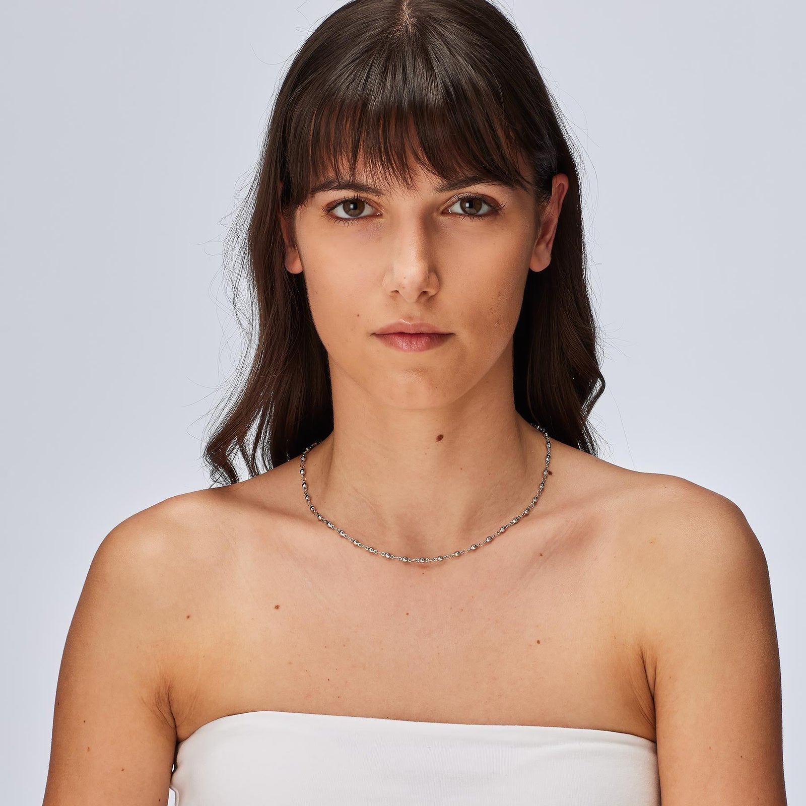 Collana S’Agapõ Chunky SHK77 argentata a pallini – foto 2