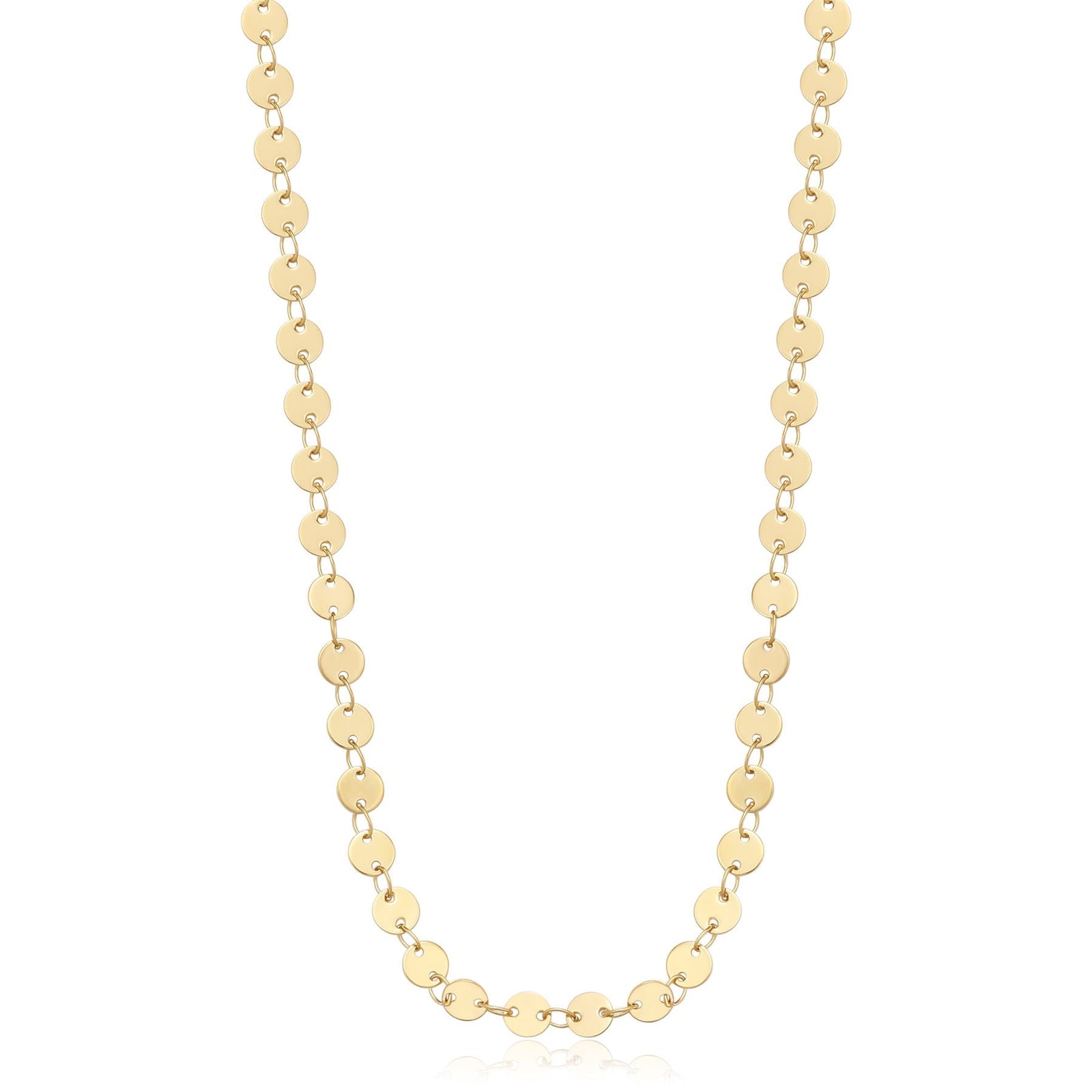 Collana S’Agapõ Chunky SHK84 dorata a dischetti-2b Gioielli