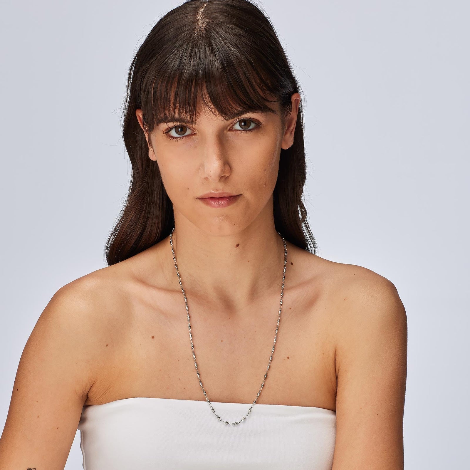 Collana lunga S’Agapõ Chunky SHK86 argento a pallini – foto 2