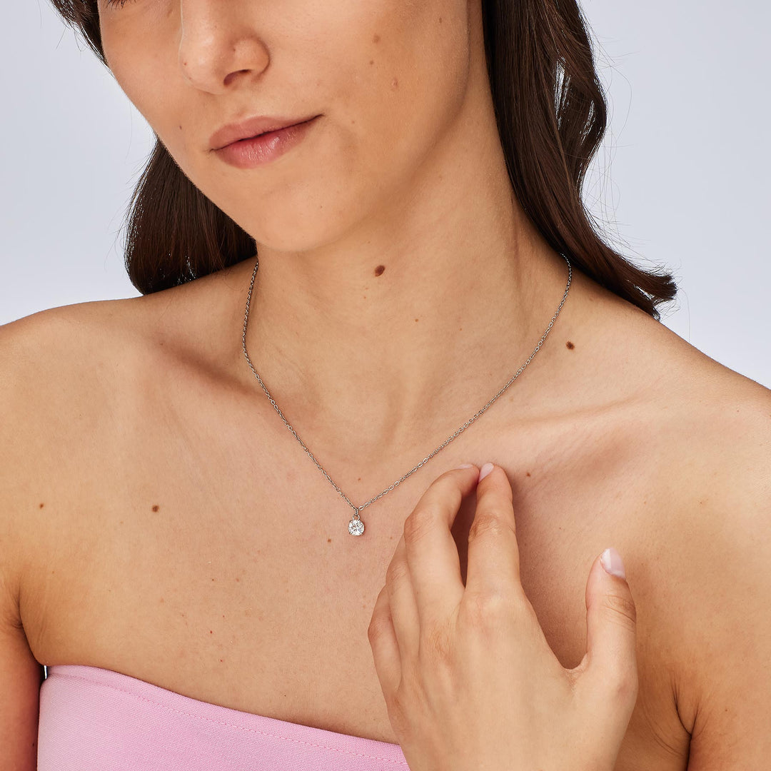 Collana S'Agapõ Dazzly SDZ03 punto luce zirconia-2b Gioielli