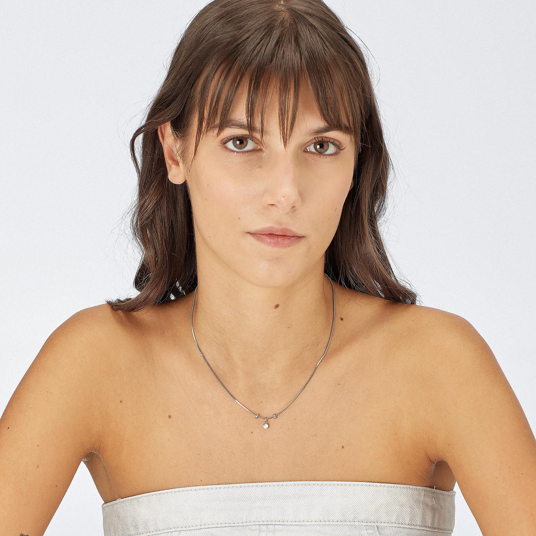 Collana S'Agapõ Joy SJY001 pendente con cristallo-2b Gioielli