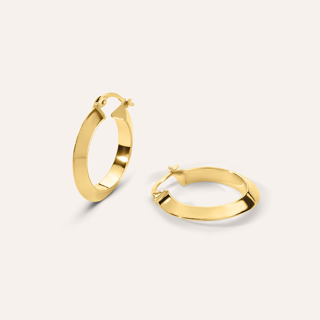 Orecchini Stroili Toujours a cerchio oro giallo 9 kt 15 mm-2b Gioielli