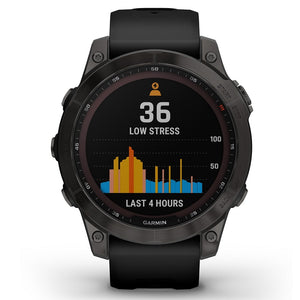 Orologio Garmin Fenix 7 010-02540-21 Sapphire Solar Titanium Carbon Grey 47 mm smartwatch-2b Gioielli