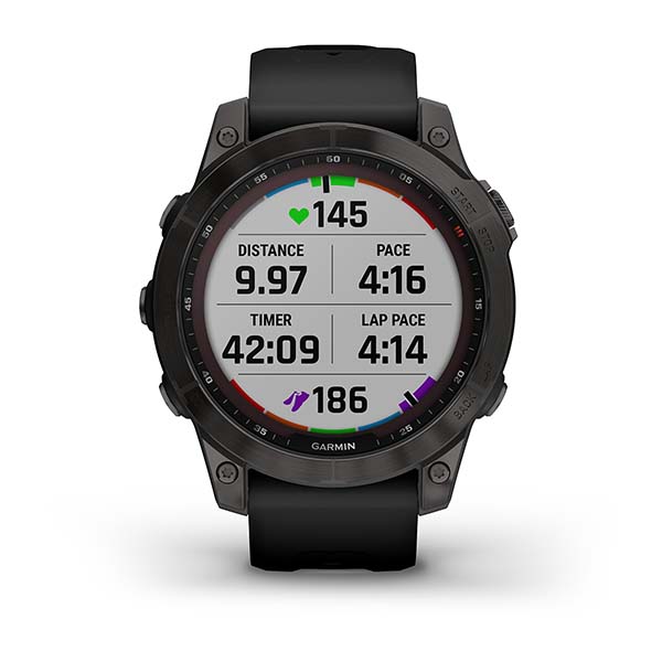 Orologio Garmin Fenix 7 010-02540-35 Sapphire Solar Titanium Black 47 mm smartwatch-2b Gioielli