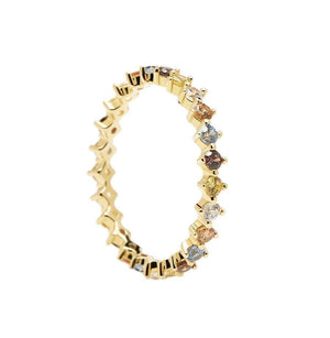 Anello PdPaola AN01-209-14 Five Sage argento 925 placcato oro 18 Kt misura 14-2b Gioielli