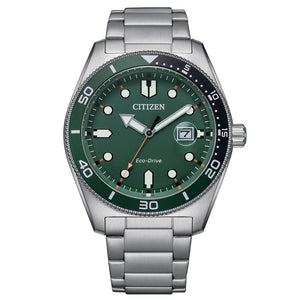 Orologio Citizen Of Marine AW1768-80X verde uomo 43 mm-2b Gioielli