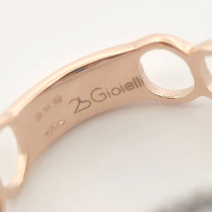 Anello oro Rosa 18kt Diamanti 0,20 Ct-2b Gioielli