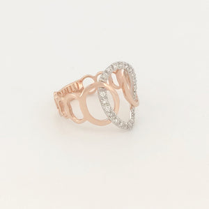 Anello oro Rosa 18kt Diamanti 0,20 Ct-2b Gioielli
