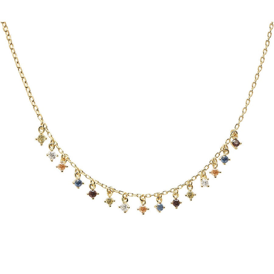Collana PdPaola CO01-192-U Five Willow in argento 925 placcato oro 18 Kt-2b Gioielli
