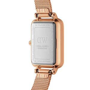 Orologio DW Quadro Pressed Unitone 20x26 mm oro rosa DW00100484 donna-2b Gioielli