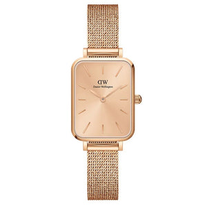 Orologio DW Quadro Pressed Unitone 20x26 mm oro rosa DW00100484 donna-2b Gioielli