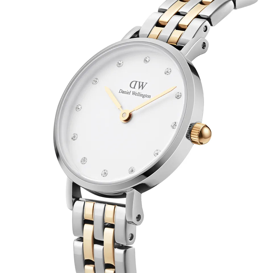 Orologio DW Petite Lumine 5-Link Two-Tone DW00100616 donna 28 mm-2b Gioielli