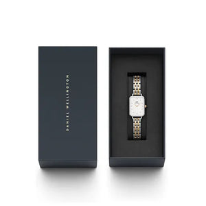 Orologio DW Quadro Lumine 5-Link Two-Tone DW00100625 donna 20 mm-2b Gioielli