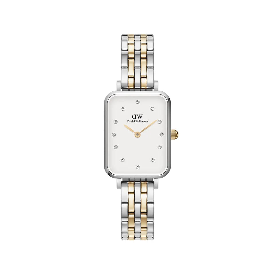 Orologio DW Quadro Lumine 5-Link Two-Tone DW00100625 donna 20 mm-2b Gioielli