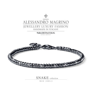 Bracciale Alessandro Magrino Snake argento uomo G3595N-2b Gioielli
