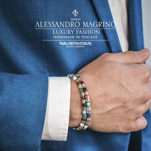 Bracciale Alessandro Magrino Siena argento uomo G4021-2b Gioielli