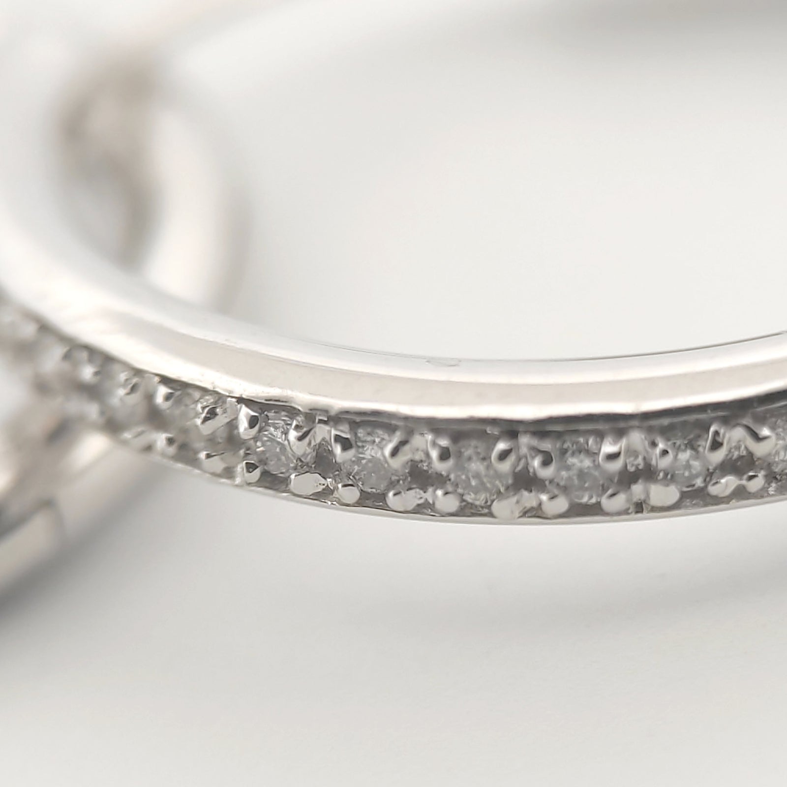 Orecchini oro bianco 18kt Diamanti 0,16 Ct a cerchio-2b Gioielli