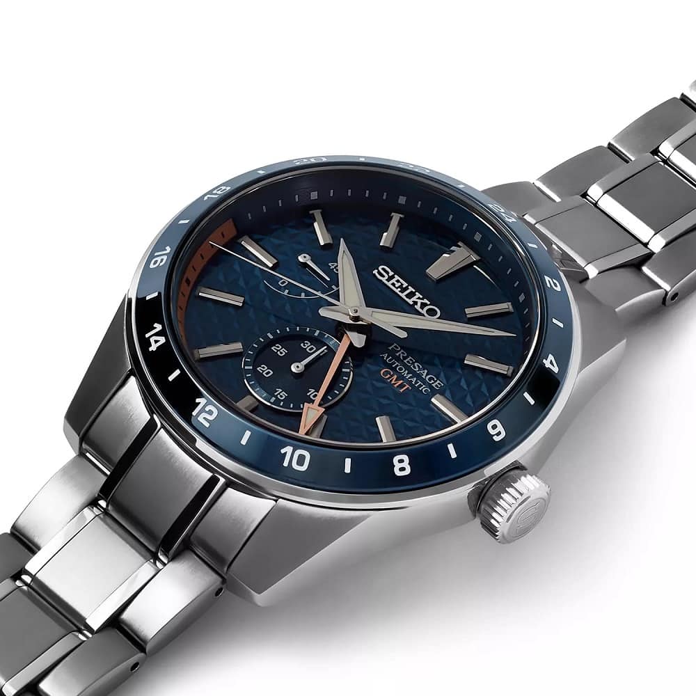 Orologio Seiko Presage SPB217J1 Sharp Edged GMT automatico uomo-2b Gioielli