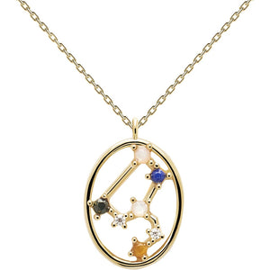 Collana PdPaola CO01-348-U Zodiac Constellation Leone argento placcato oro 18 K-2b Gioielli