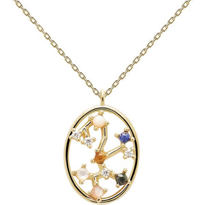 Collana PdPaola CO01-352-U Zodiac Constellation Sagittario argento placcato oro 18 K-2b Gioielli
