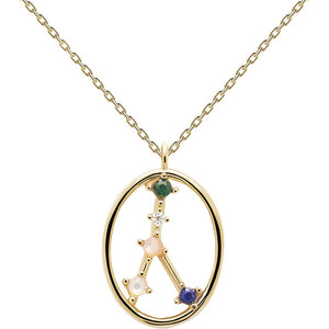 Collana PdPaola CO01-347-U Zodiac Constellation Cancro argento placcato oro 18 K-2b Gioielli