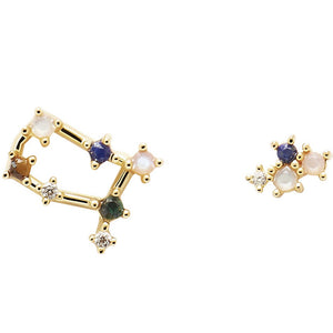 Orecchini PdPaola AR01-406-U Zodiac Constellations Gemelli argento placcato oro 18 K-2b Gioielli